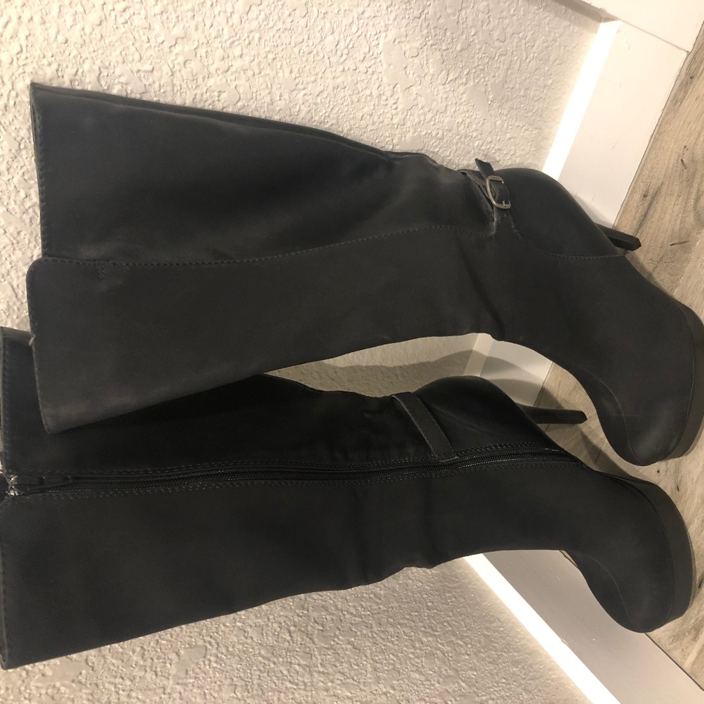 Knee high platform boots - size 8